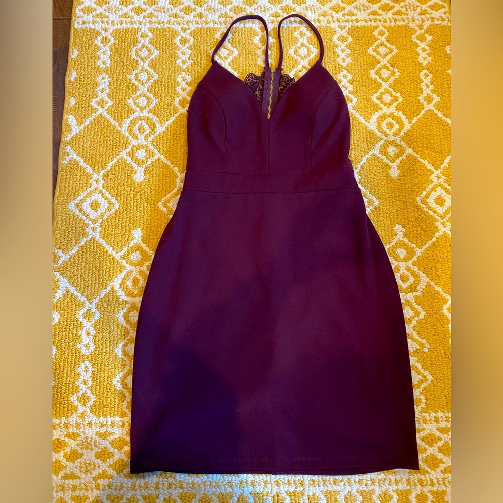 Purple Lace-back Dress
